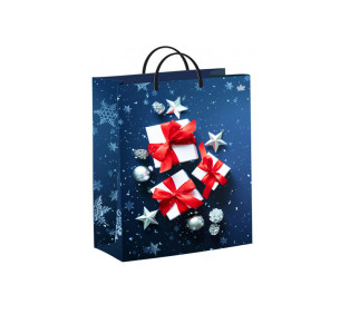 Пакет подарочный Новогодние падарочки 40*30*10 см