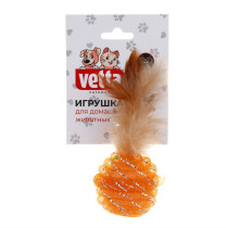 Игрушка Vetta для домашних животных перья полипропилен 5 см