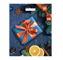 Пакет подарочный Подарок с апельсинами с вырубной ручкой 47х39 см
