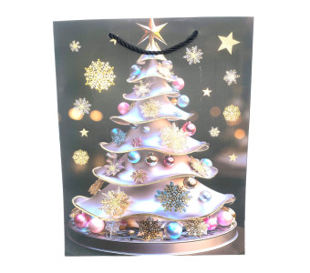 Пакет подарочный Новогодний 26*32*10 см