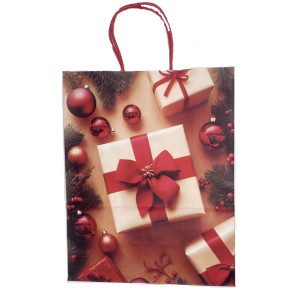 Пакет подарочный Новогодний 26*32*12 см