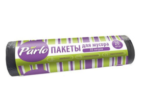 Пакеты для мусора PARLO черные 6 мкм 30 л 20 шт