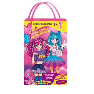 Подарочный набор IVY Вишневая карамель Шампунь 200 мл, гель для душа 200 мл и браслет силиконовый