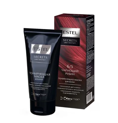 Тонирующая маска для волос Estel Secrets Цвет-Эксперт тон 6/5 чарующий рубин 150 мл – 1