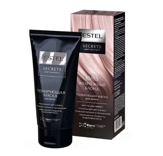 Тонирующая маска для волос Estel Secrets Цвет-Эксперт тон 10/65 жемчужный блонд 150 мл – 1