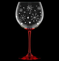 Бокал Eva Glass Снегопад для вина красный 650 мл