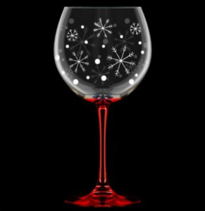 Бокал Eva Glass Снегопад для вина красный 650 мл
