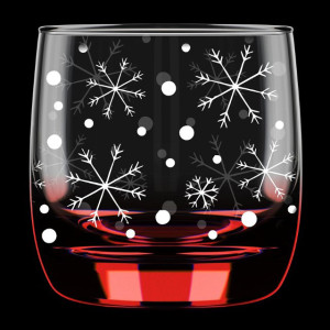 Набор стаканов Eva Glass Снегопад красный 6 шт 300 мл