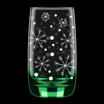 Набор стаканов Eva Glass Снегопад зеленый 6 шт 330 мл
