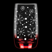 Набор стаканов Eva Glass Снегопад красный 6 шт 330 мл