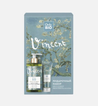 Подарочный набор Only Bio Art & Natural Уход за телом как искусство Роскошные цветки миндаля и ваниль Гель для душа 290 мл и крем для рук 75 мл