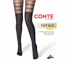 Колготки Conte Fatale имитация гольфин 60/20 Den цвет Nero размер 4