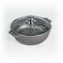 Жаровня Мечта Гранит со стеклянной крышкой 4 л