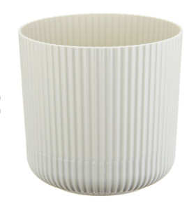 Кашпо Вельвет белый ротанг d-160 мм 2.5 л