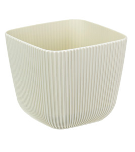 Кашпо Пиканто белый ротанг 110х110 мм 0.65 л