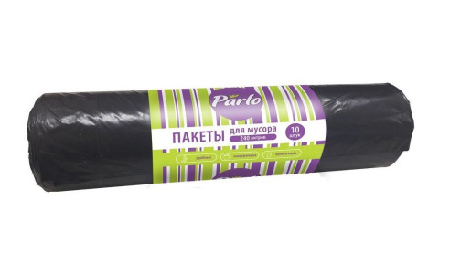 Пакеты для мусора PARLO черные 23 мкм 240 л 10 шт