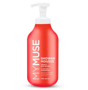 Гель для душа MY MUSE с маслом макадамии и экстрактом черного перца гель-пенка 750 мл
