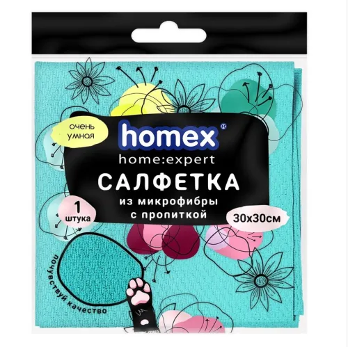 Салфетка для уборки Homex Очень Умная микрофибра 30*30 см – 1