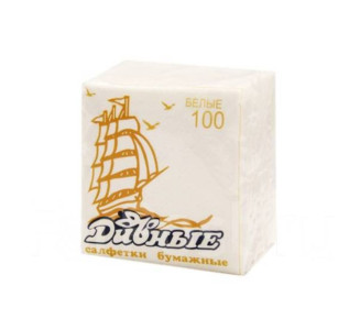 Салфетки бумажные Дивная белые 100 шт