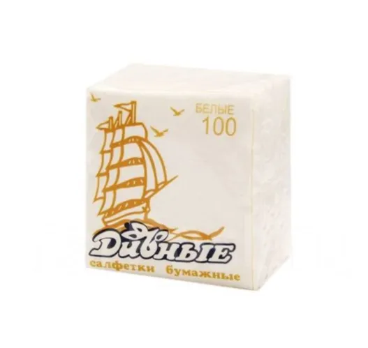 Салфетки бумажные Дивная белые 100 шт – 1