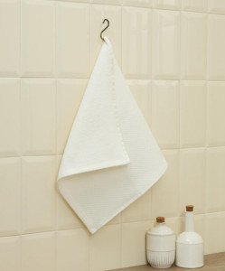 Полотенце вафельное Fine Line махровое цвет Кремовый 40*55 см