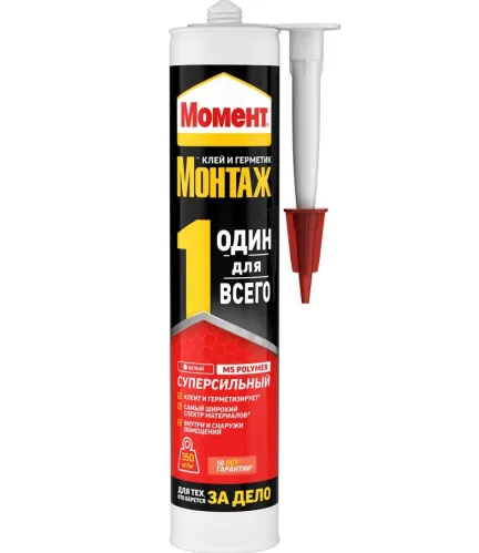 Герметик-клей Момент Монтаж Один для Всего белый 290 мл – 1