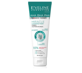 Пенка для умывания Eveline очищающая с AHA BHA PHA кислотами 140 мл