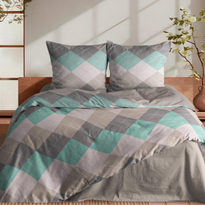 Комплект постельного белья Fine Line Клетка Паддинг перкаль евро