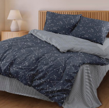 Комплект постельного белья Любимый дом Звездное небо бязь 1.5-спальный