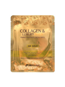 Маска для лица 3W Clinic Collagen & Luxury Gold Гидрогелевая с коллагеном и золотом 30 гр