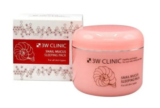 Маска для лица 3W Clinic Snail Mucus Ночная с муцином улитки 100 мл
