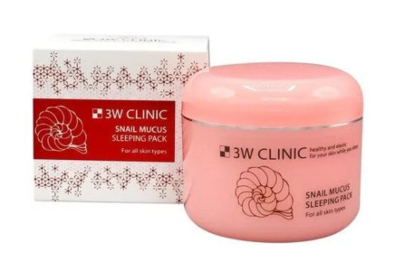 Маска для лица 3W Clinic Snail Mucus Ночная с муцином улитки 100 мл