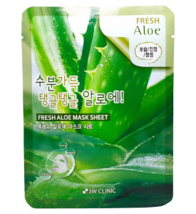 Маска для лица 3W Clinic Fresh Aloe Тканевая Тканевая с алоэ вера 23 гр