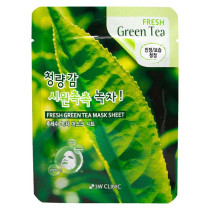 Маска для лица 3W Clinic Fresh Green Tea Тканевая с зелёным чаем 23 гр