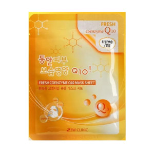Маска для лица 3W Clinic Fresh Coenzyme Q 10 Тканевая с коэнзим Q 10 23 гр