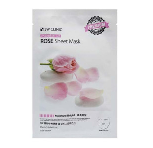 Маска для лица 3W Clinic Essential Up Rose Тканевая с розой 25 мл