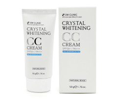 Тональный крем 3W Clinic Crystal Whitening СС осветляющий Натуральный бежевый SPF50+ 50 гр