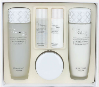 Подарочный набор 3W Clinic средств для лица осветляющих с коллагеном