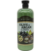 Шампунь для волос 3W Clinic с аргановым маслом и оливой 1500 мл