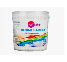 Ватные палочки Wikky круглая банка 100 шт