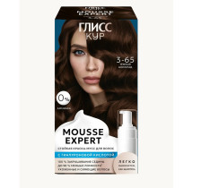 Краска для волос ГЛИСС КУР мусс 3.65 Тёмный шоколад 85 мл