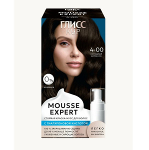 Краска для волос ГЛИСС КУР мусс 4.00 Холодный эспрессо 85 мл