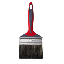 Кисть малярная Акор Профи Водные краски плоская двухкомпонентная ручка нержавеющая сталь искусственная щетина 100х12 мм