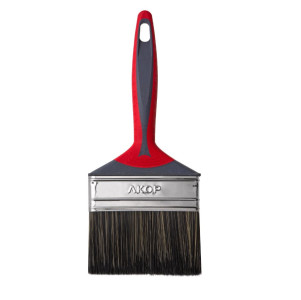 Кисть малярная Акор Профи Водные краски плоская двухкомпонентная ручка нержавеющая сталь искусственная щетина 100х12 мм