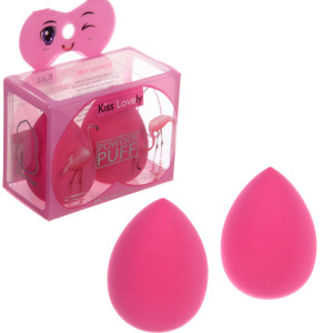 Спонж для макияжа розовый 2 шт 6.5*8.5 см