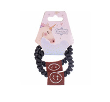 Резинка для волос Кокетка MARZIPAN силиконовые шоколад 2 шт