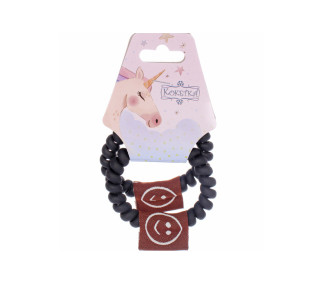 Резинка для волос Кокетка MARZIPAN силиконовые шоколад 2 шт