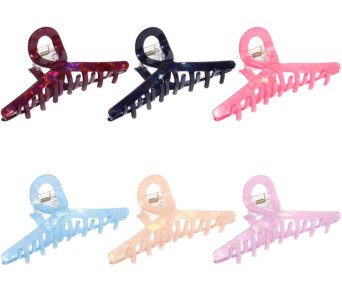 Заколка-краб для волос Кокетка Aks-Empire цвет в ассортименте 11х4.5 см