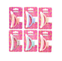 Заколка-краб для волос Кокетка Глянец-Трапеция микс 6 цветов  6 см 