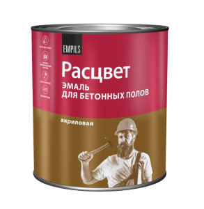 Эмаль Расцвет акриловая для бетонных полов коричневая 2.7 кг - 1